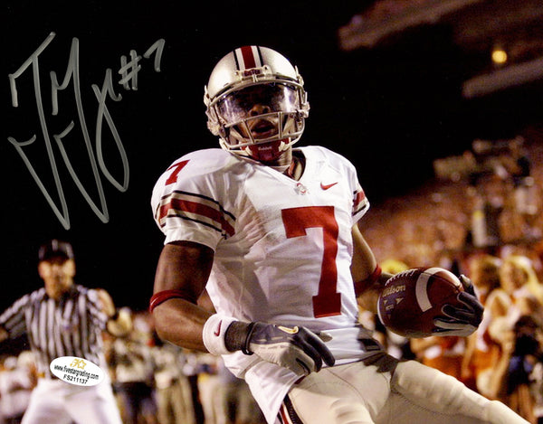 Autographed TED GINN JR 8X10 Miami Dolphins photo - Main Line