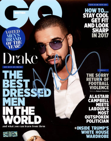 Drake Rapper Signed Autographed 8" x 10" GQ Cover Photo Heritage Authentication COA