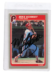 Mike Schmidt Philadelphia Phillies Signed Autographed 1985 Fleer #265 Baseball Card JSA COA
