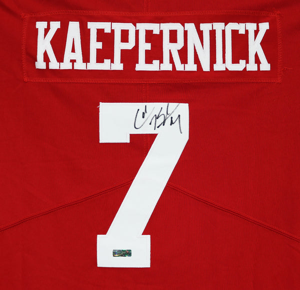 Colin Kaepernick Autographed and Framed Red 49ers Jersey