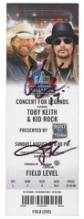 Toby Keith and Kid Rock Signed Autographed Pro Football Hall of Fame Concert Ticket