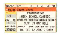St. Vincent-St. Mary High School vs. Oak Hill Game Ticket Stub Lebron James First National TV Game
