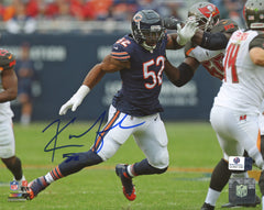 Khalil Mack Chicago Bears Signed Autographed 8" x 10" Rushing Photo Global COA