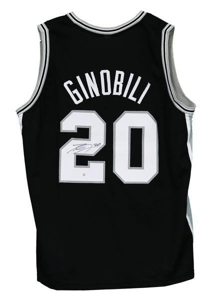 Manu Ginobili San Antonio Spurs Signed Autographed Gray Custom Jersey –