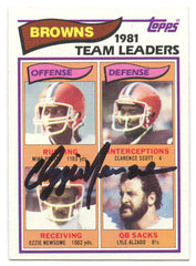 Ozzie Newsome Cleveland Browns Signed Autographed 1982 Topps Team Leaders #55 Football Card Five Star Grading Certified