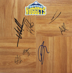 Denver Nuggets 2012-13 Team Autographed Signed Basketball Floorboard Ty Lawson Danilo Gallinari