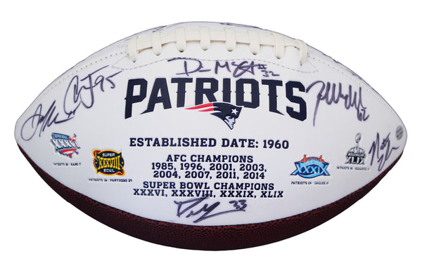 New England Patriots 2015-16 Team Autographed Logo Football Tom Brady –