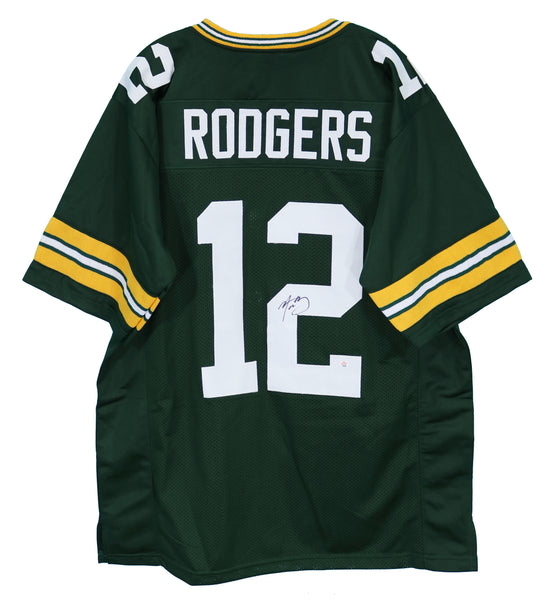 Green Bay Packers #12 Aaron Rodgers Custom Stitched Jersey - AME