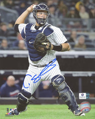 Gary Sanchez New York Yankees Signed Autographed 8" x 10" Throwing Photo Global COA