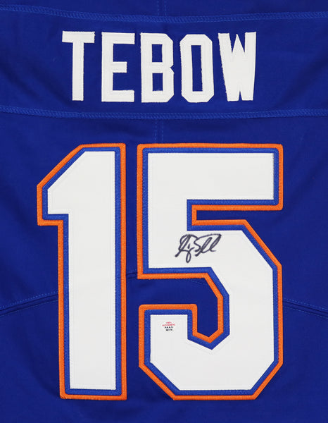 Tim Tebow Autographed Florida Gators (Blue #15) Jersey w/07 Heisman -  Tebow Holo at 's Sports Collectibles Store