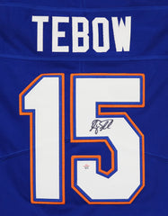 Tim Tebow Florida Gators Signed Autographed Blue #15 Jersey PAAS COA