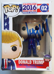 Donald Trump Signed Autographed Campaign 2016 FUNKO POP #02 Vinyl Figure Global COA - DAMAGED