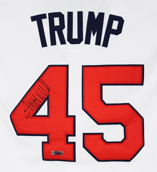 Donald Trump United States President Autographed USA Baseball Jersey –