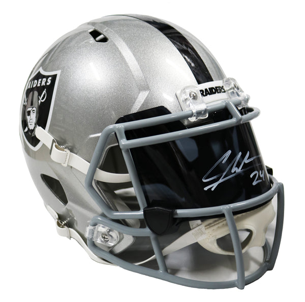 Charles Woodson Oakland Raiders Autographed Football Visor w/Helmet –