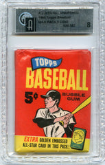 1965 Topps Baseball Unopened Sealed 5 Cent Wax Pack GAI 8 (NM-MT) 10412779