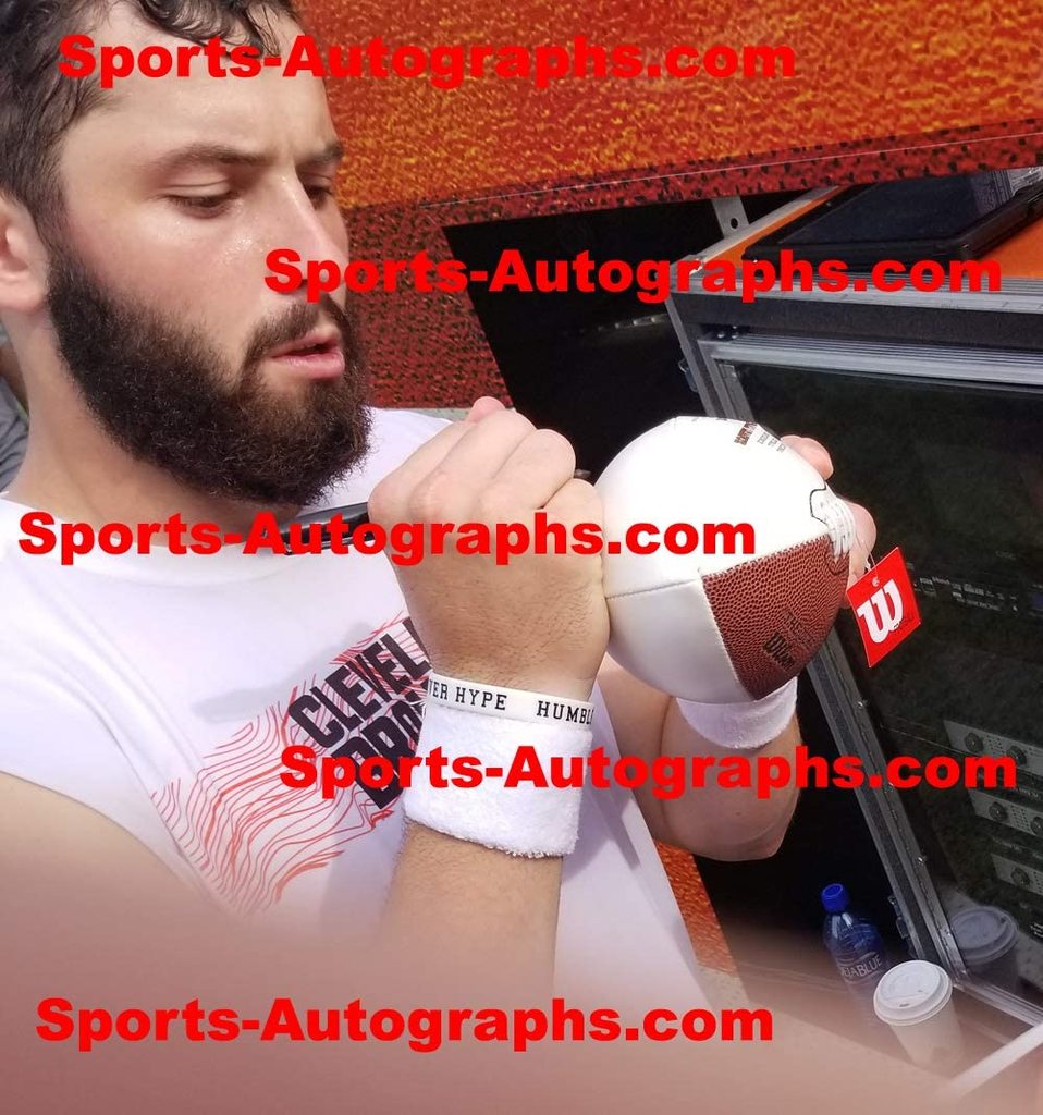 Buy Baker Mayfield Cleveland Browns Signed White Panel Football