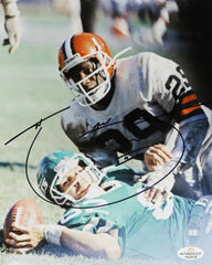 Hanford Dixon Cleveland Browns Signed Autographed 8" x 10" Tackle Photo Five Star Grading COA