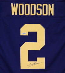 Charles Woodson Michigan Wolverines Signed Autographed Blue #2 Custom Jersey Heritage Authentication COA