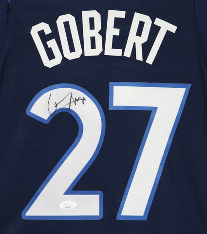 Rudy Gobert Minnesota Timberwolves Signed Autographed Black #27 Jersey JSA COA