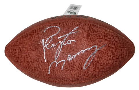 Peyton Manning Denver Broncos Signed Autographed Wilson NFL Football Press Pass COA