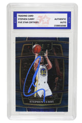 Stephen Curry Golden State Warriors Signed Autographed 2021-22 Panini Select #94 Basketball Card Five Star Grading Certified