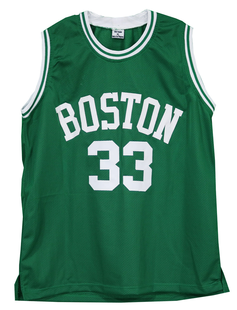 Larry Bird Signed Boston Celtics 35x43 Framed Green Jersey (Beckett  Hologram)