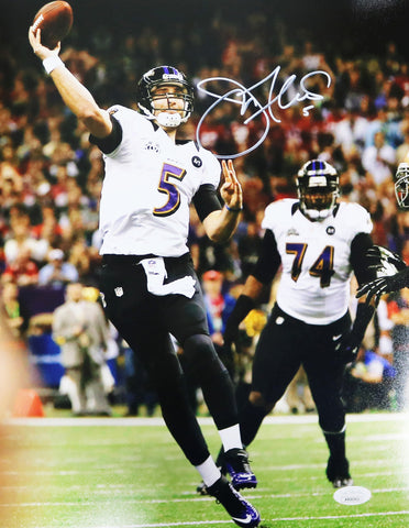 Joe Flacco Baltimore Ravens Signed Autographed 11" x 14" Photo JSA Witnessed COA