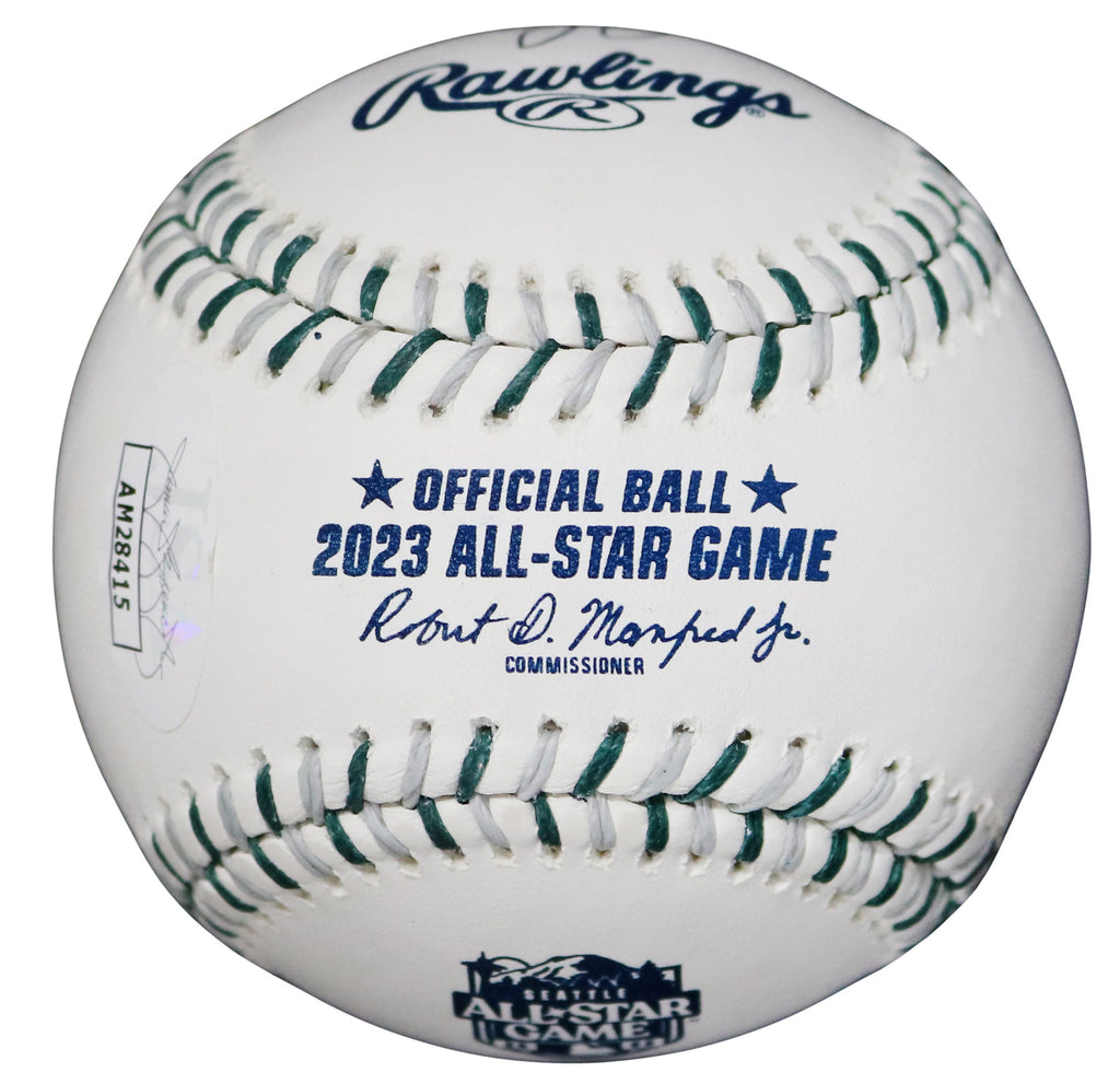 Autographed/Signed Salvador Perez Kansas City Blue Baseball Jersey