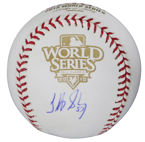 Jonathan Sanchez San Francisco Giants Signed Autographed 2010 World Series Official Baseball Tristar Sticker Hologram Only