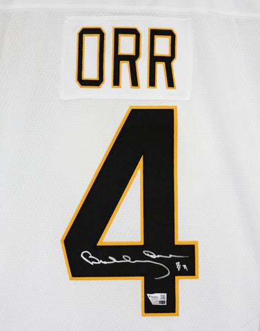 Bobby Orr Boston Bruins Signed Autographed White #4 Jersey Fanatics Certification