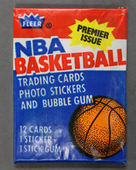 1986-87 Fleer Basketball Wax Pack from Full Hobby Box - Andrew Toney on Front