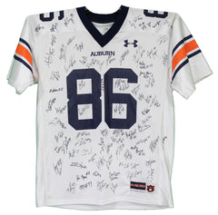 Auburn Tigers 2009 Team Signed Autographed White #86 Team Issued Practice Jersey - 50+ Autographs
