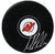 Martin Brodeur New Jersey Devils Signed Autographed Devils Logo NHL Hockey Puck Global COA with Display Holder
