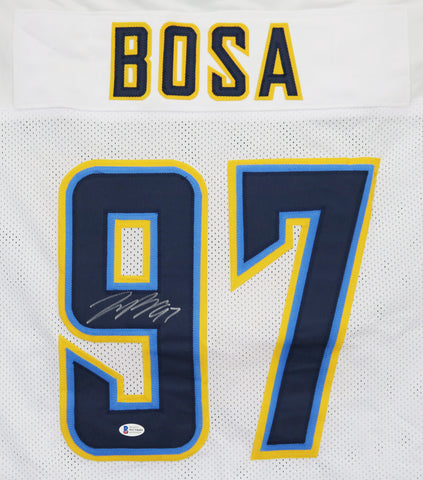 Joey Bosa Los Angeles Chargers Signed Autographed White #97 Custom Jersey Beckett Witness COA