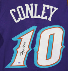 Mike Conley Utah Jazz Signed Autographed Purple #10 Jersey PSA COA Sticker Hologram Only