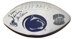 Joe Paterno Penn State Nittany Lions Signed Autographed White Panel Logo Football - Personalized