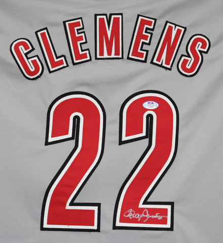 Roger Clemens Houston Astros Signed Autographed Gray #22 Custom Jersey PSA In the Presence COA