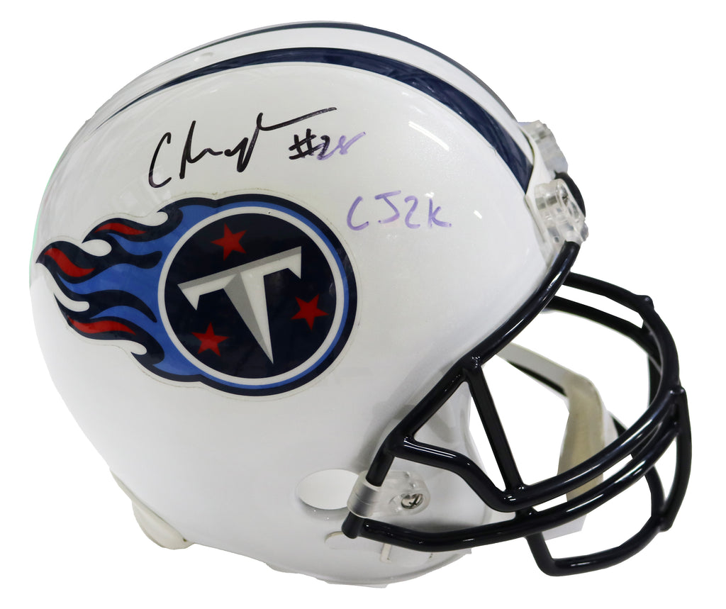 Chris Johnson Tennessee Titans Autographed Full Size Replica Helmet –