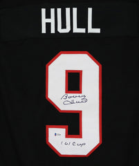Bobby Hull Chicago Blackhawks Signed Autographed Custom Black #9 Jersey Beckett COA