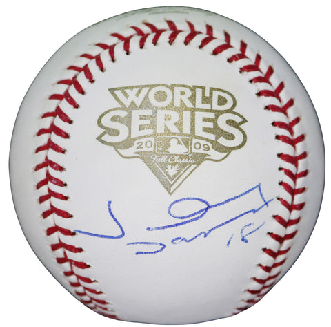 Johnny Damon New York Yankees Signed Autographed Rawlings Official 2009 World Series Baseball USA Sports Marketing COA with Display Holder