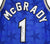 Tracy McGrady Orlando Magic Signed Autographed Blue #1 Custom Jersey Beckett Witness Certification