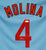 Yadier Molina St. Louis Cardinals Signed Autographed Blue #4 Custom Jersey JSA COA