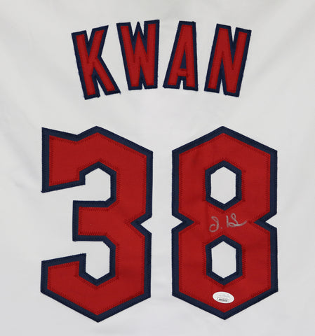 Steven Kwan Cleveland Guardians Signed Autographed White #38 Custom Jersey JSA Witnessed COA