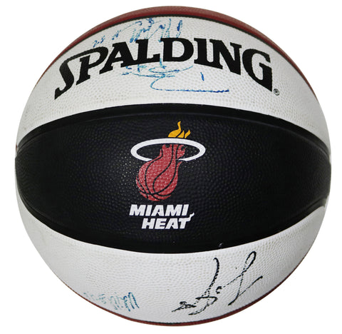 Miami Heat 2011-12 NBA Champions Team Signed Autographed Basketball - Lebron James Chris Bosh