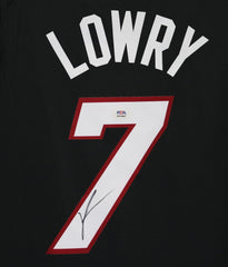 Kyle Lowry Miami Heat Signed Autographed Black #7 Jersey PSA COA Sticker Hologram Only