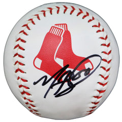 Mookie Betts Boston Red Sox Signed Autographed Rawlings Official Major League Logo Baseball Black Auto Global COA with Display Holder
