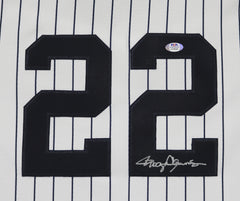 Roger Clemens New York Yankees Signed Autographed White Pinstripe #22 Jersey PSA In the Presence COA