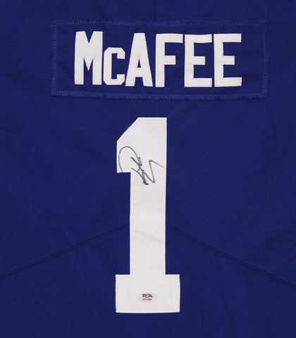 Pat McAfee Indianapolis Colts Signed Autographed Blue #1 Jersey PSA COA
