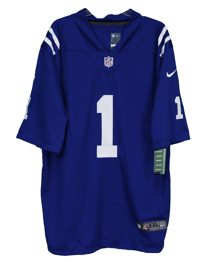 Pat McAfee Indianapolis Colts Signed Autographed Blue #1 Jersey PSA –