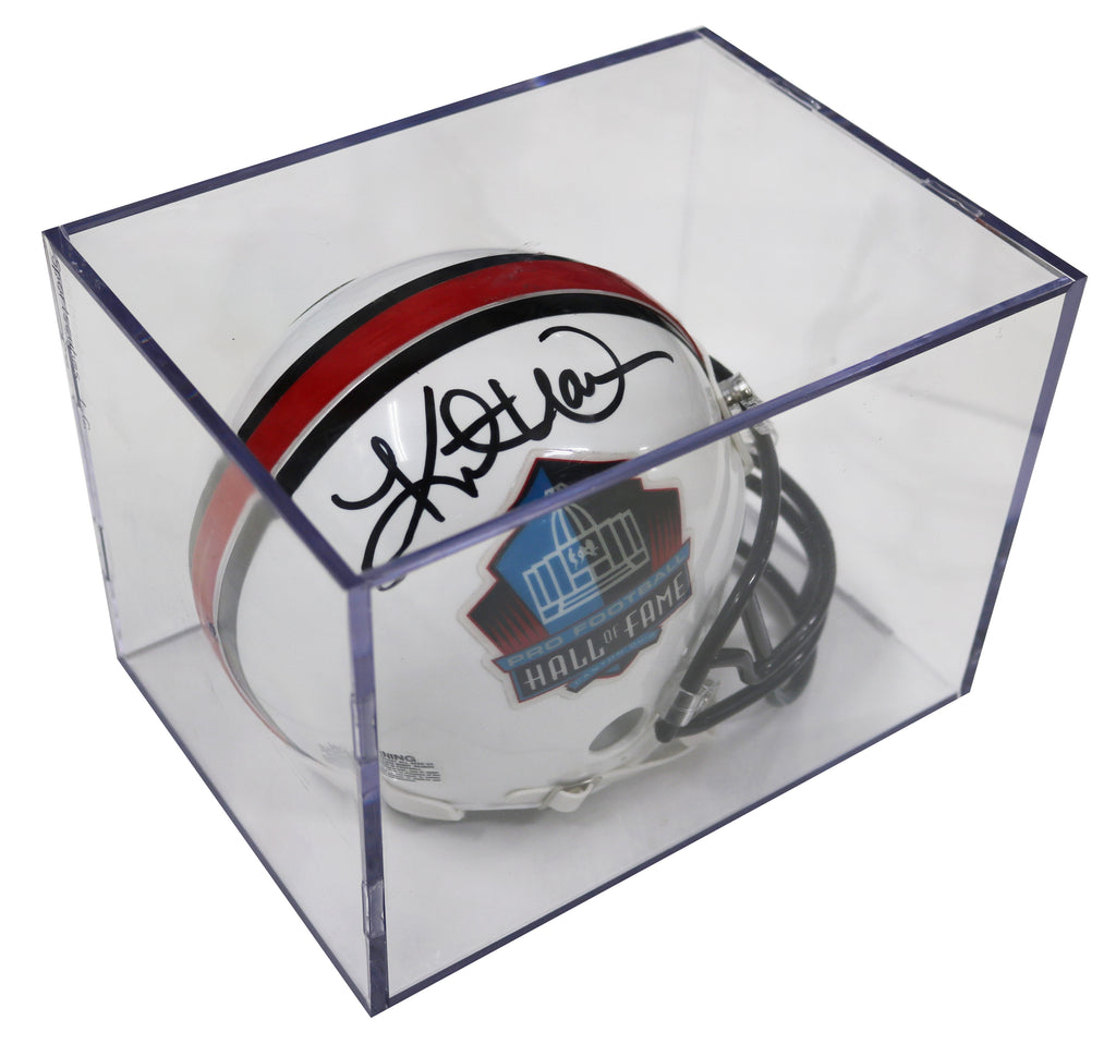 KURT WARNER signed (Hall of Fame) NFL RAMS mini football helmet